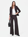 Pantalone a gamba larga moro marrone in cadi