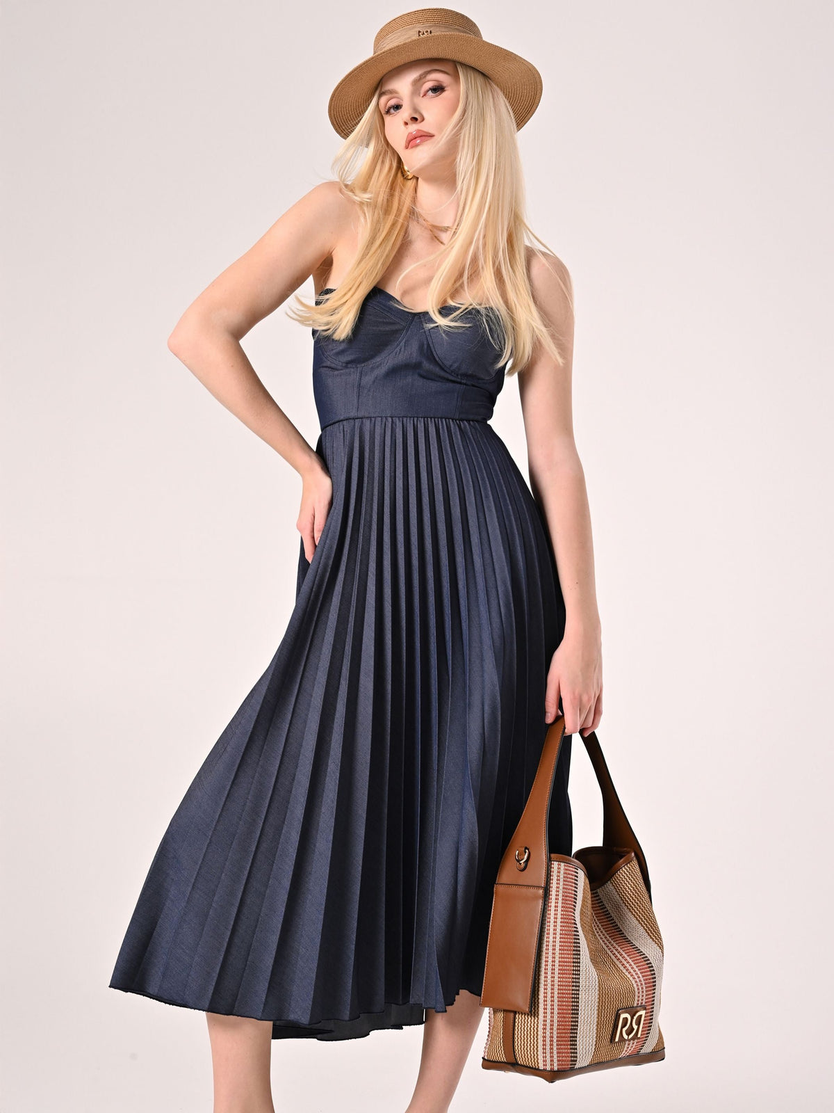 Abito Bustier Blu
