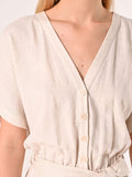 Tuta Beige  in Lino Cotone