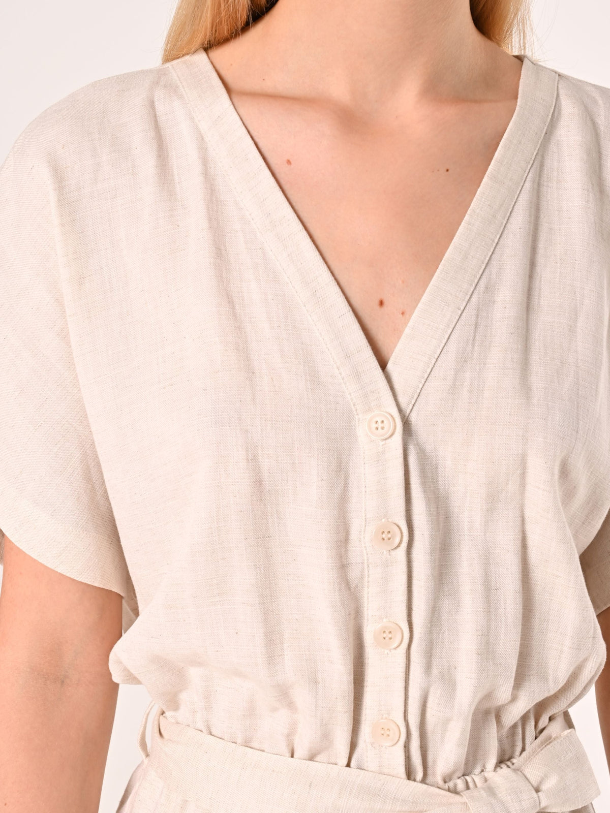 Tuta Beige  in Lino Cotone