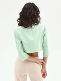 Giacca corta verde menta stile spencer