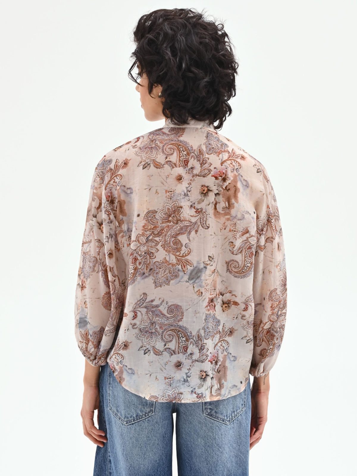 Blusa con stampa paisley