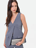 Pochette con texture metallizzata