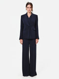 Giacca Studio monopetto gessata blu navy