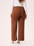 Pantaloni Curvy Ampi Marrone Cioccolato