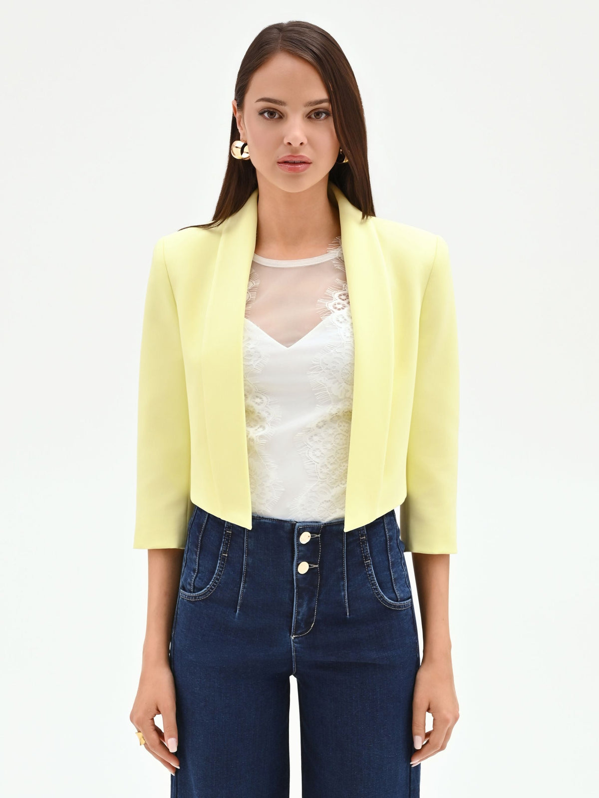 Giacca bolero giallo chiaro