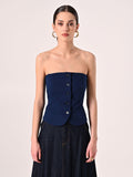 Top Bustier Blu