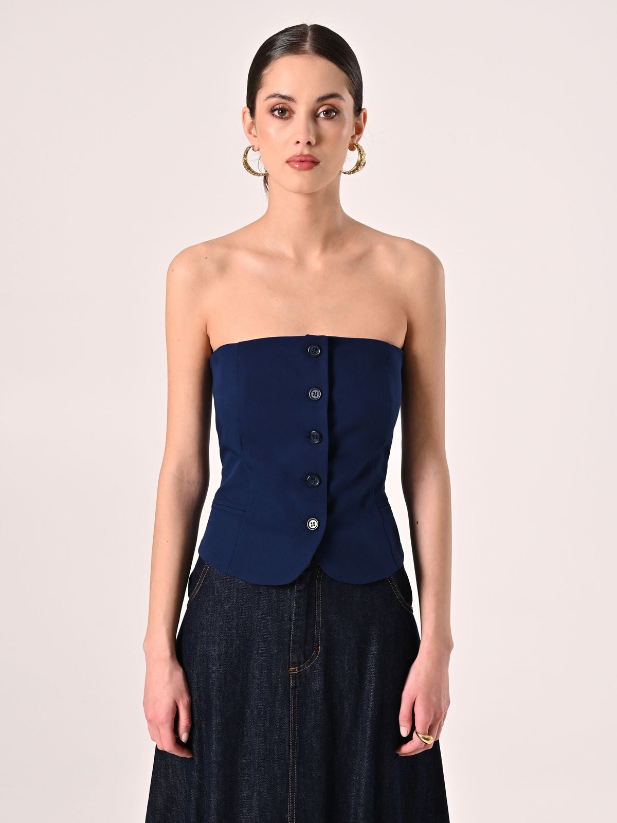 Top Bustier Blu
