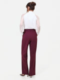 Pantalone Studio bordeaux rosso con piega centrale