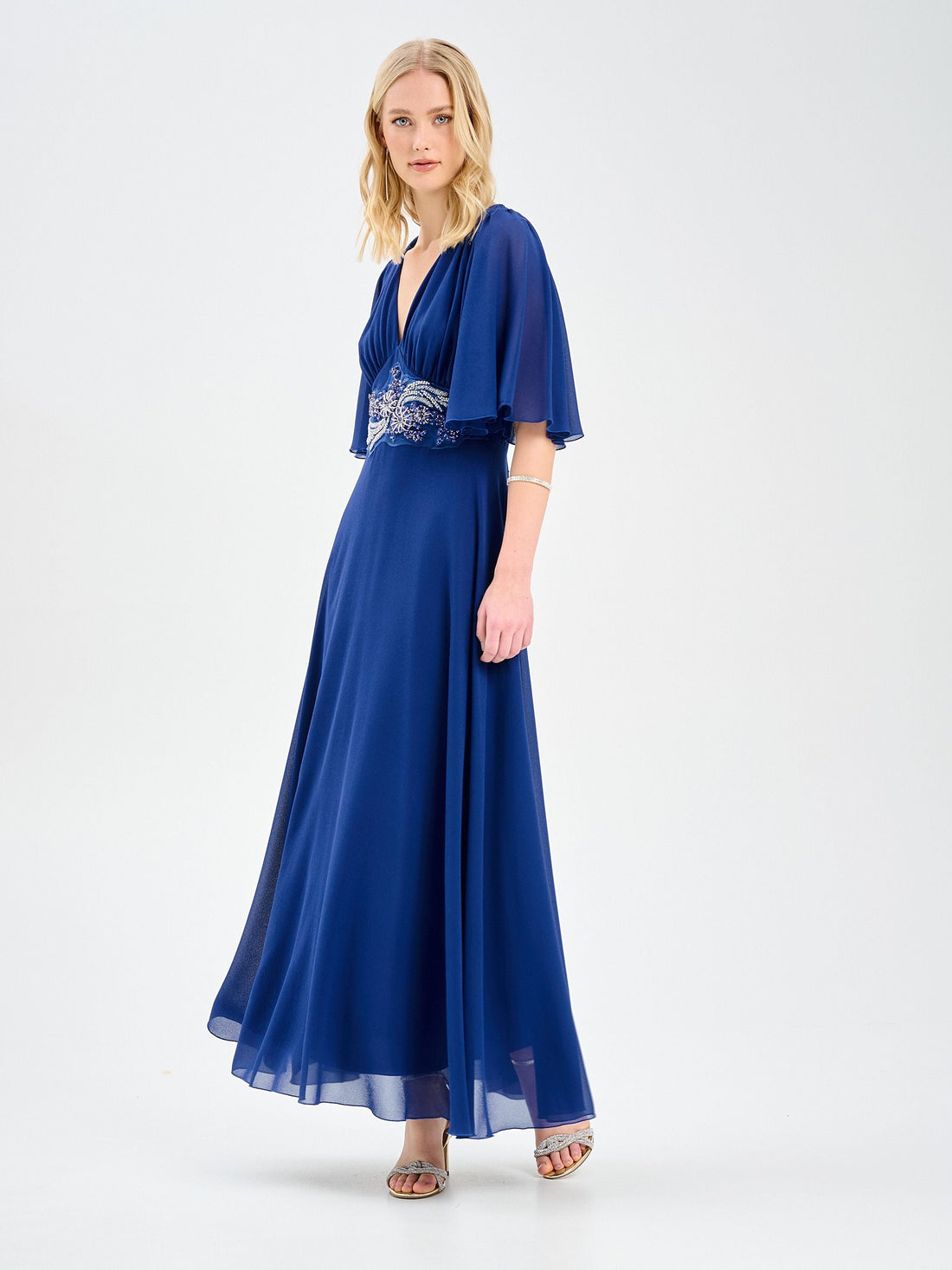 Abito Rinascimento atelier Blu Decoro Pietre