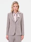 Giacca in misto viscosa tortora beige monopetto