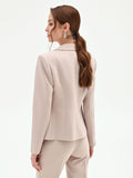 Giacca blazer monopetto tortora beige