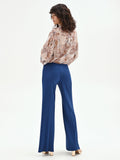 Pantalone palazzo blu brillante