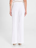 Pantaloni Mid Flared in Tessuto Tecnico Bianco