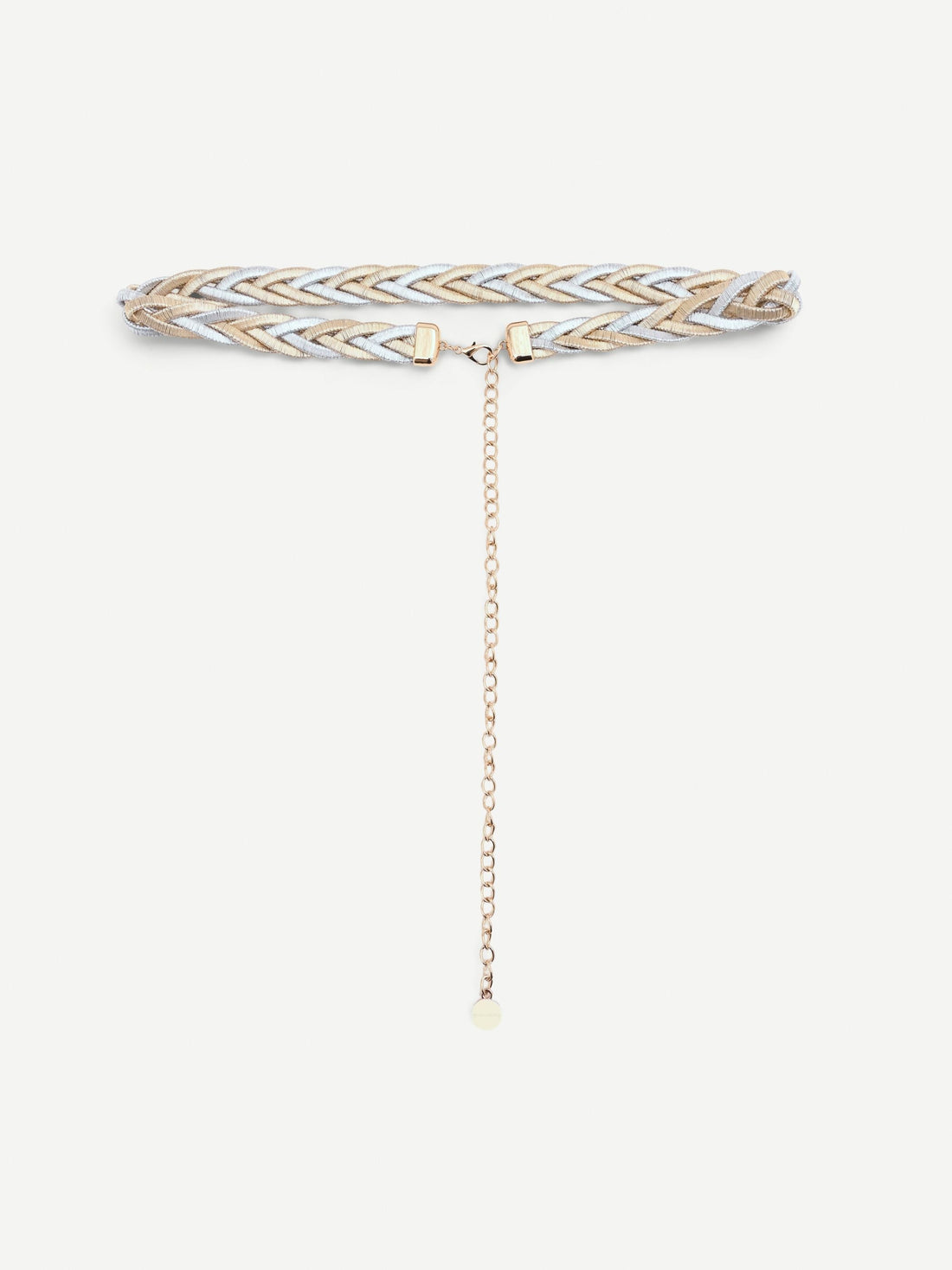 Cintura gioiello oro con intreccio metallico