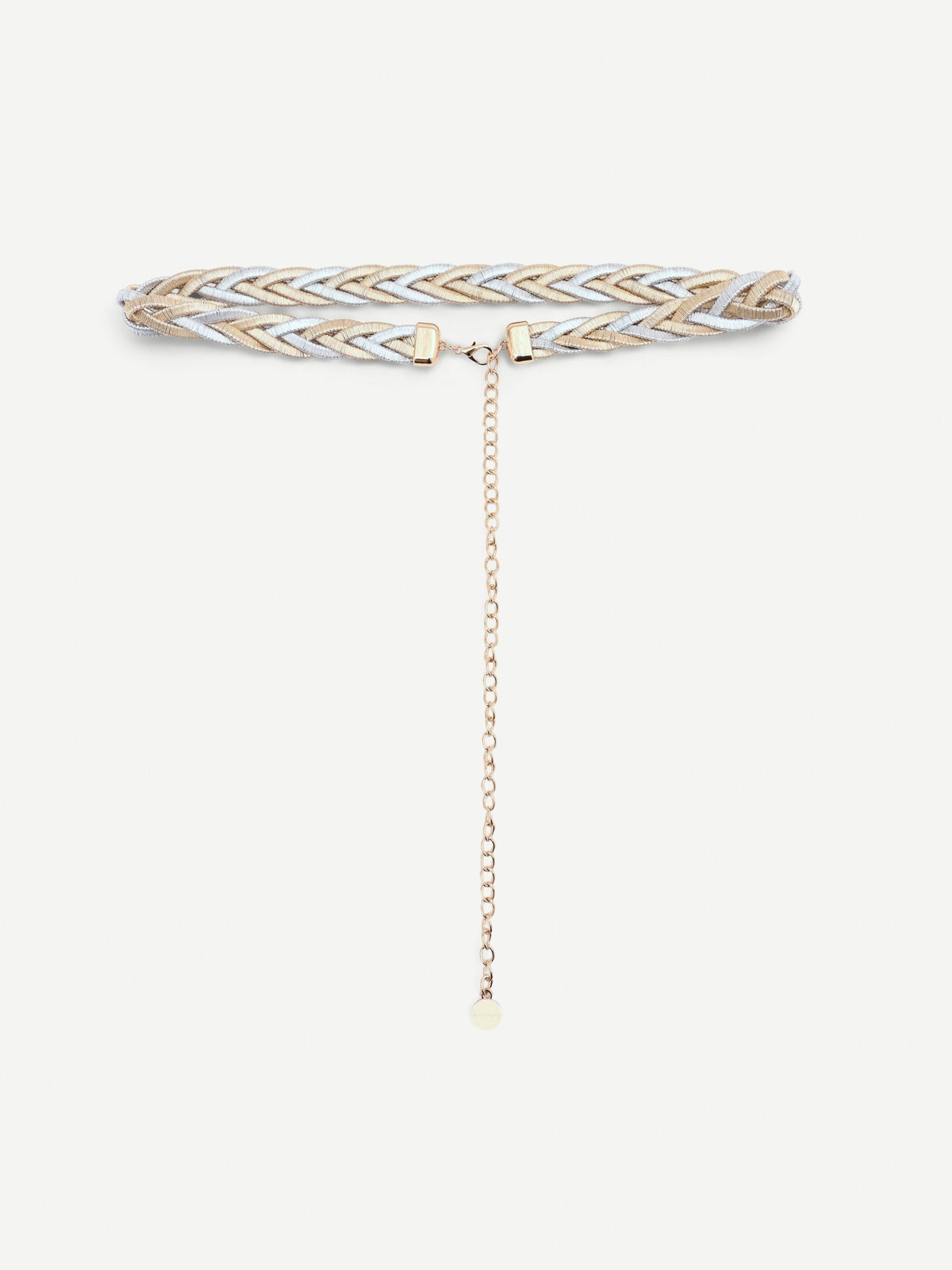 Cintura gioiello oro con intreccio metallico