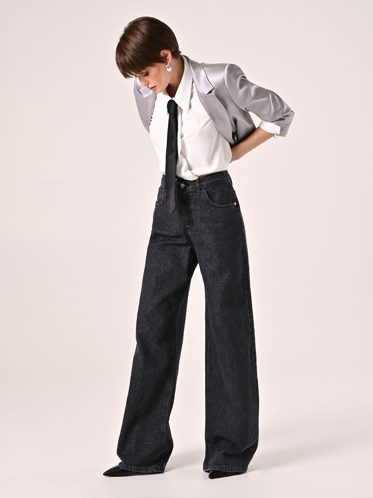 Jeans Glitter Grigi