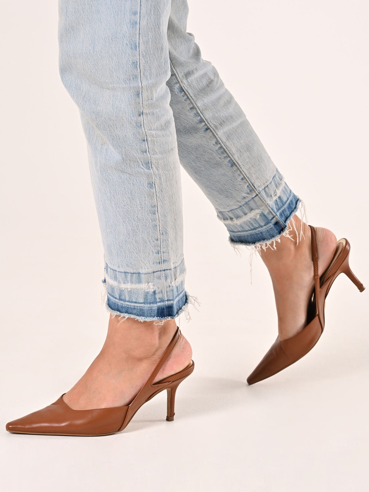 Slingback Similpelle Marrone