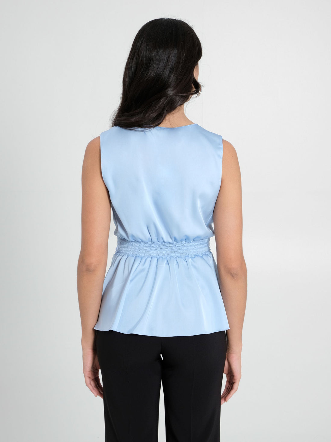 Top in Raso Azzurro