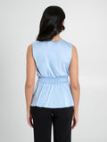 Top in Raso Azzurro