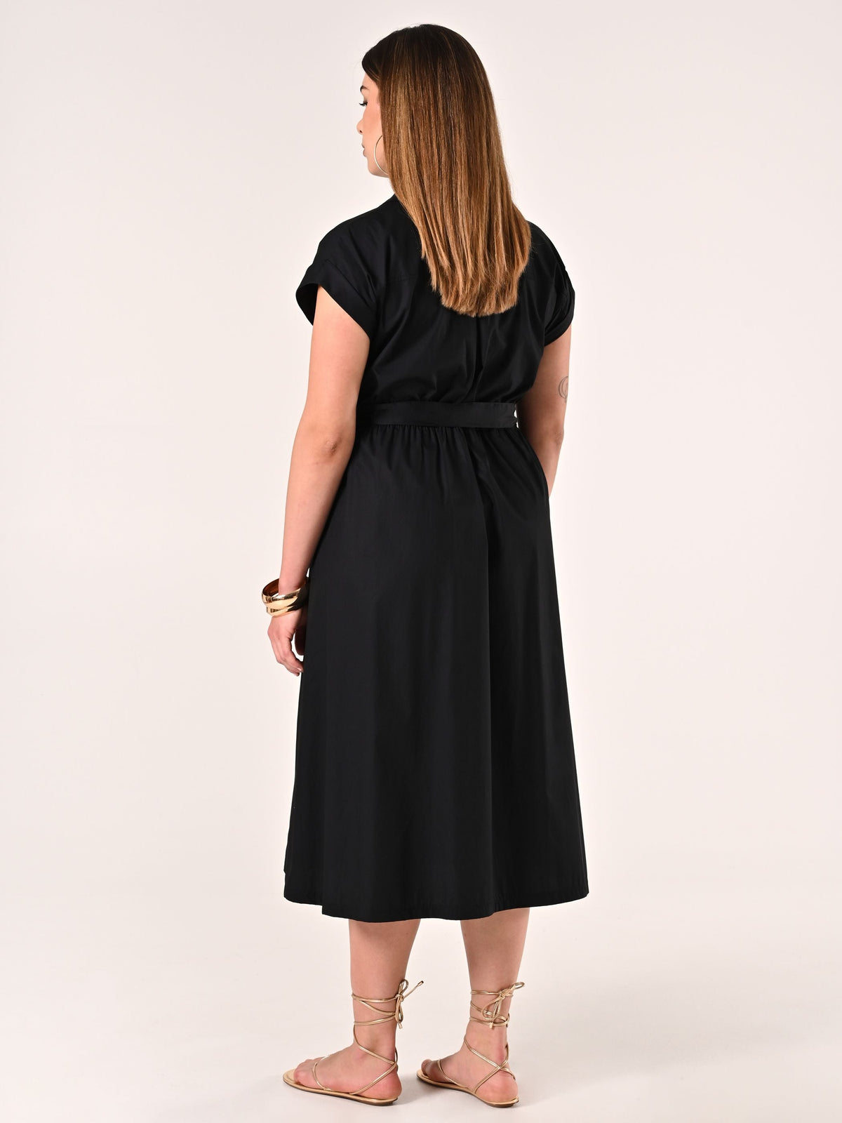 Chemisier Curvy in Cotone Nero