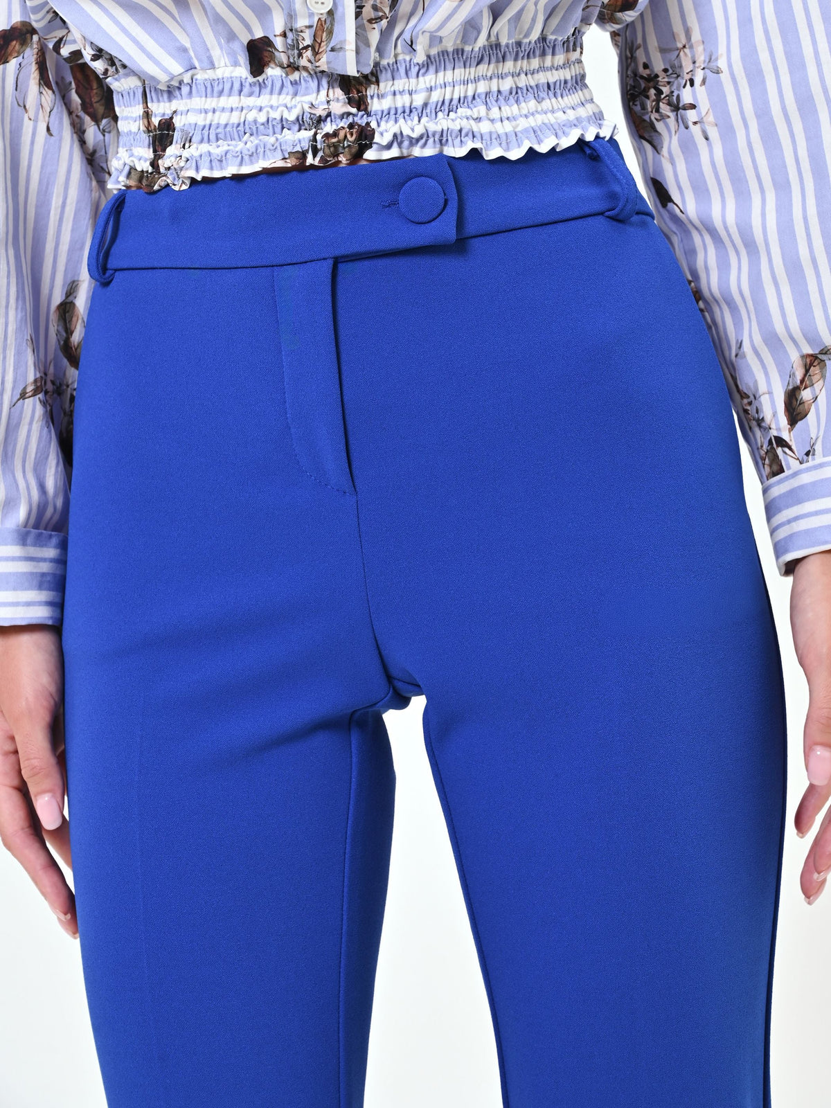 Pantalone a sigaretta blu cina