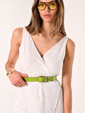 Cintura color Lime con Fibbia