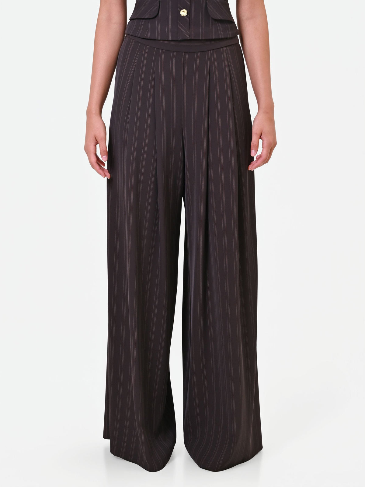 Pantalone palazzo gessato testa di moro Giorgia Palmas X Rinascimento