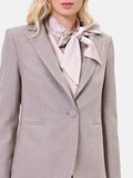 Giacca in misto viscosa tortora beige monopetto