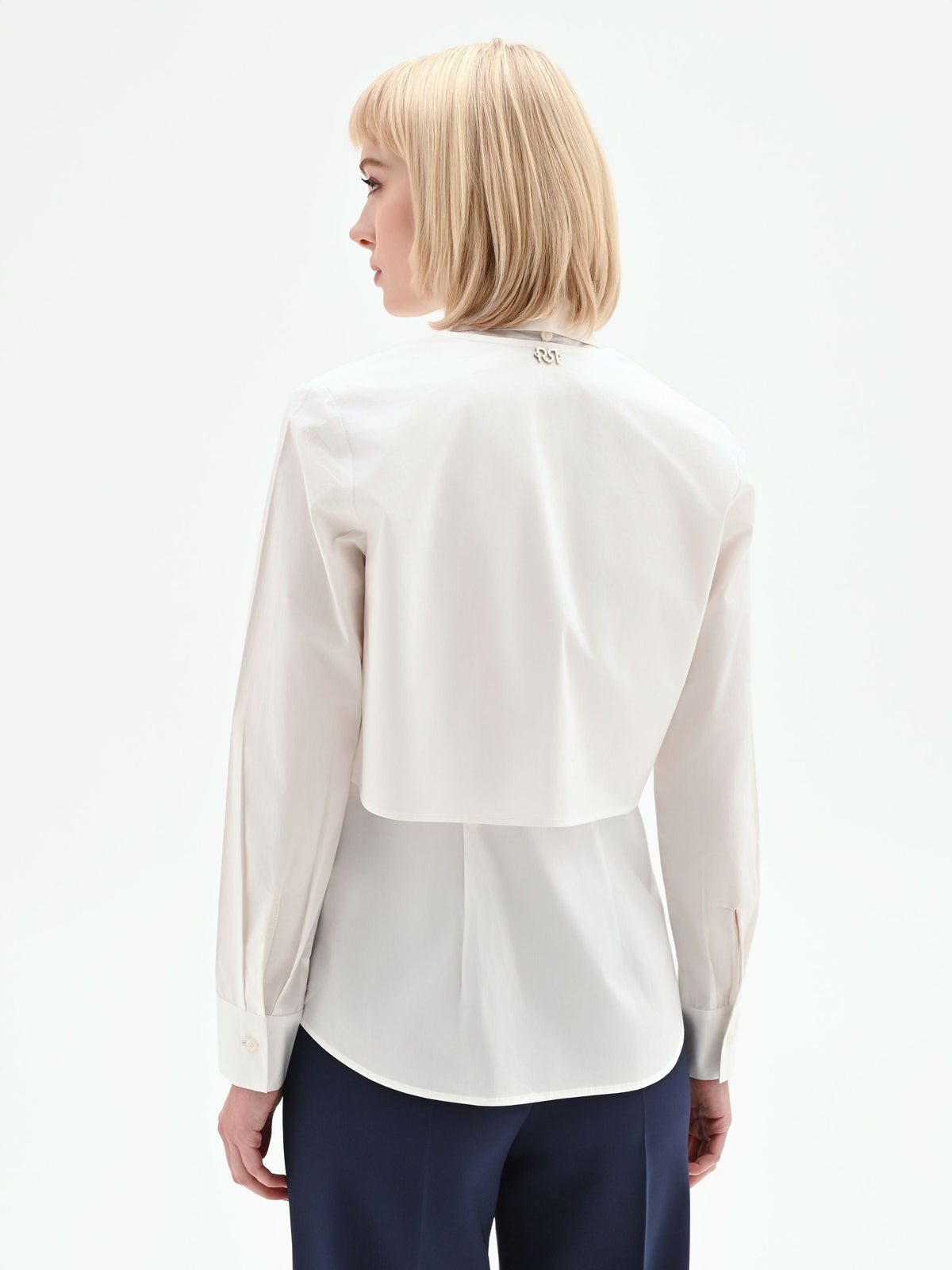 Camicia tre-in-uno bianca in cotone