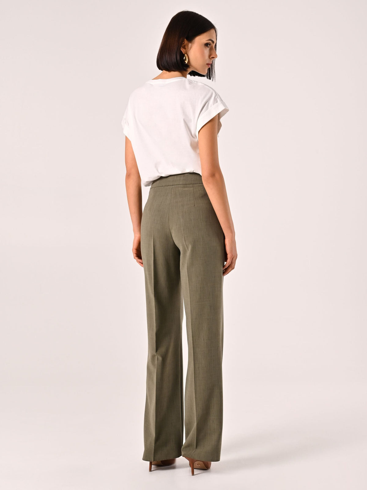 Pantaloni Verde Militare in Poliviscosa