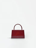 Borsa a mano bordeaux effetto vernice