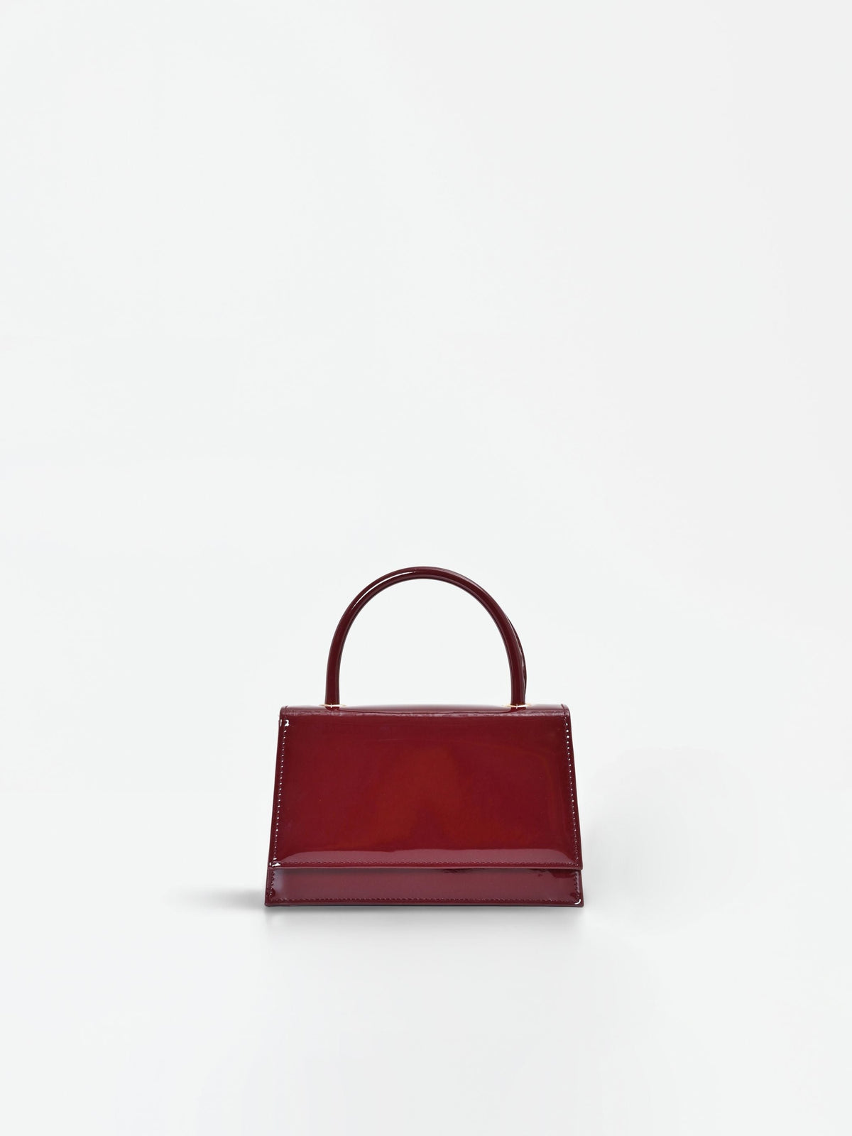 Borsa a mano bordeaux effetto vernice