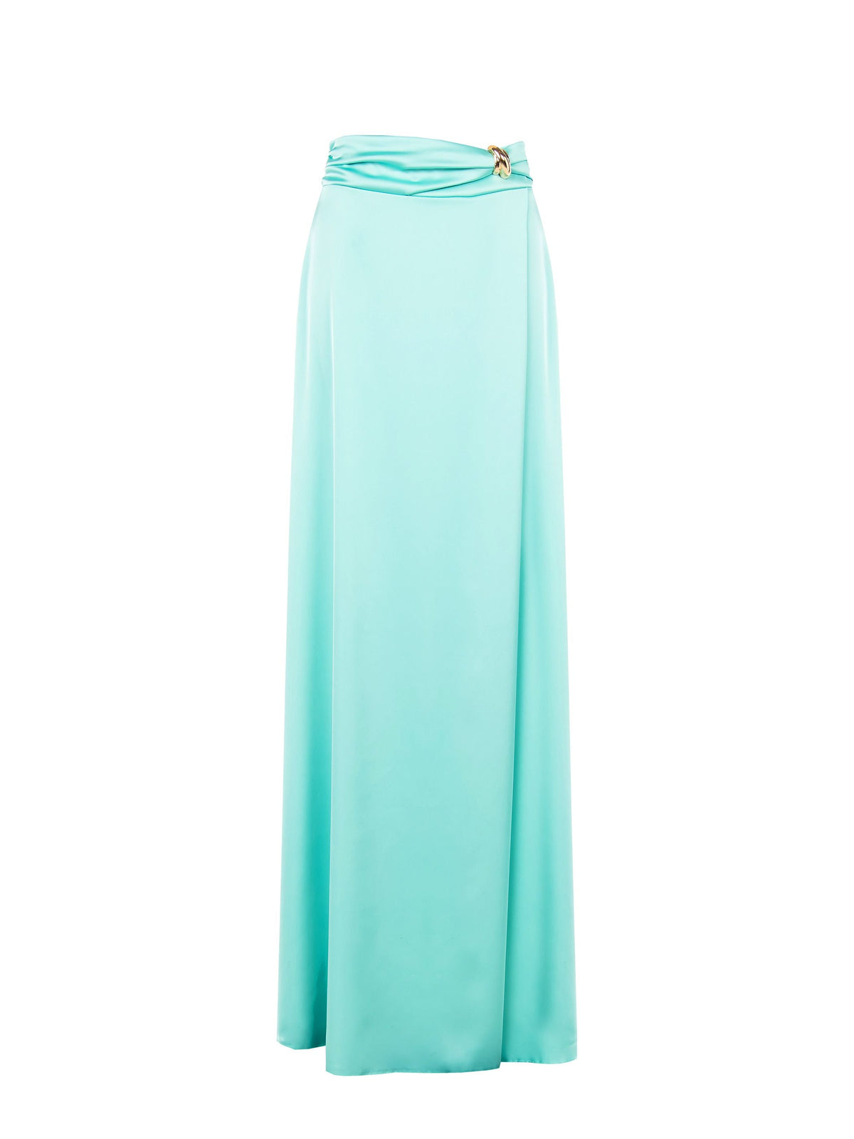 Maxi Gonna in Raso Verde Acqua
