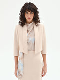 Giacca corta beige chiaro stile bolero