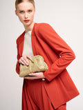Clutch effetto Rafia Spalmata