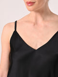 Top Spalline Sottili Nero
