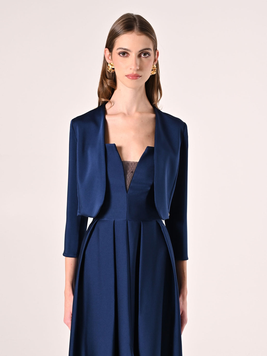 Coprispalle in Raso Blu