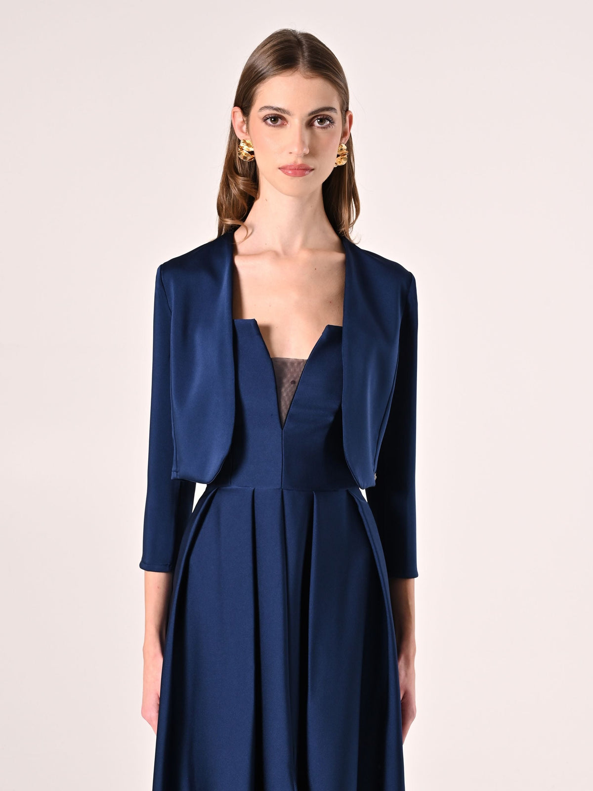 Coprispalle in Raso Blu