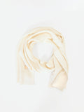 Sciarpa in maglia panna con paillettes