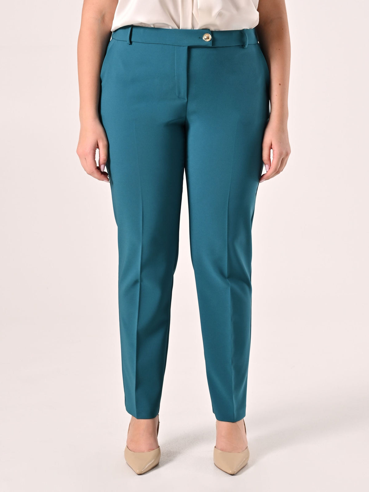 Pantaloni Curvy Verde Reale