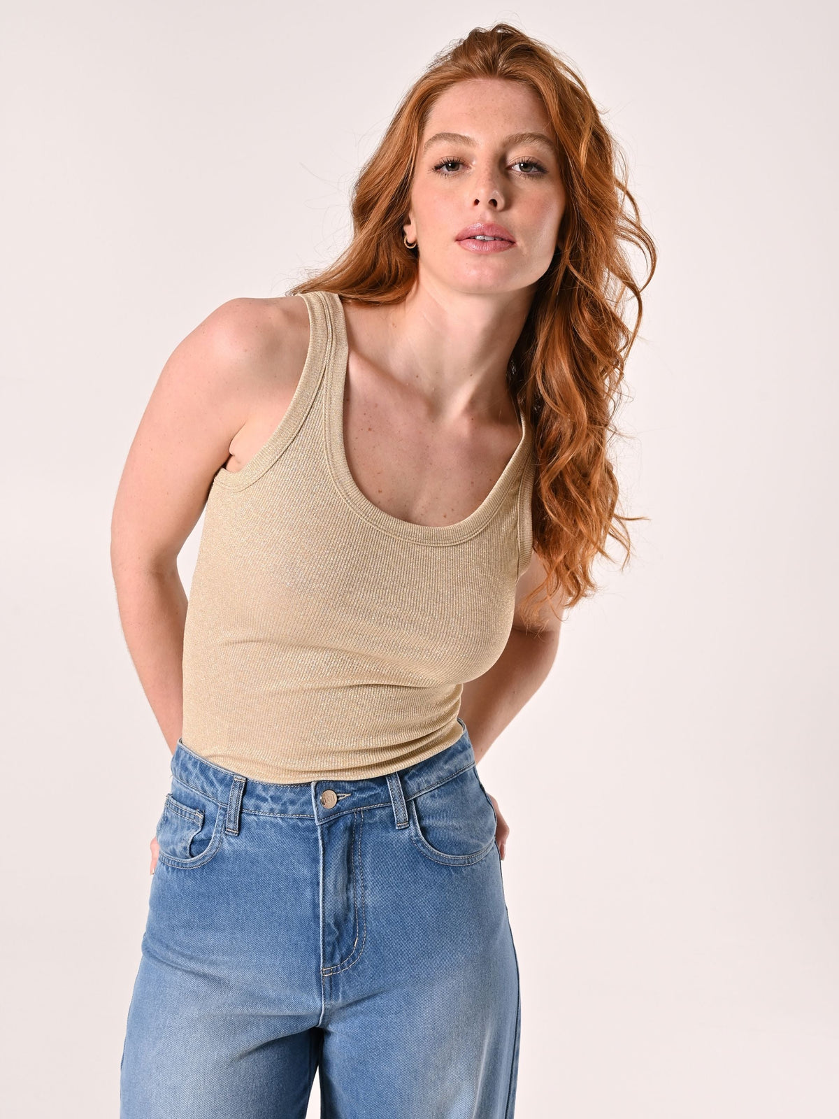 Top Lurex Oro
