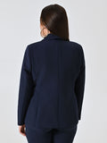 Giacca Curvy Due Bottoni Blu