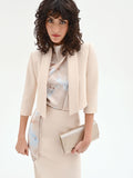 Giacca corta beige chiaro stile bolero