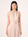 Top in Raso Beige Chiaro