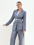 Giacca doppiopetto in chambray