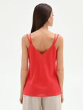 Top rosso fragola con doppie spalline