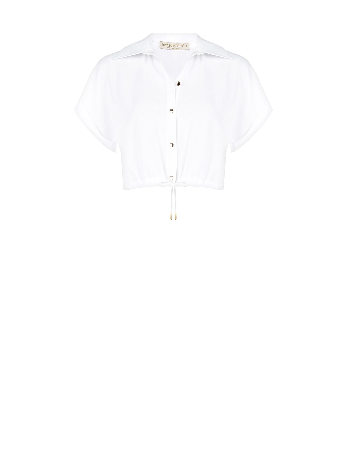 Camicia Bianca Boxy in Misto Viscosa
