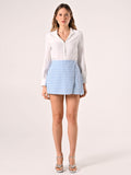Skort in Tweed con Micro Paillettes