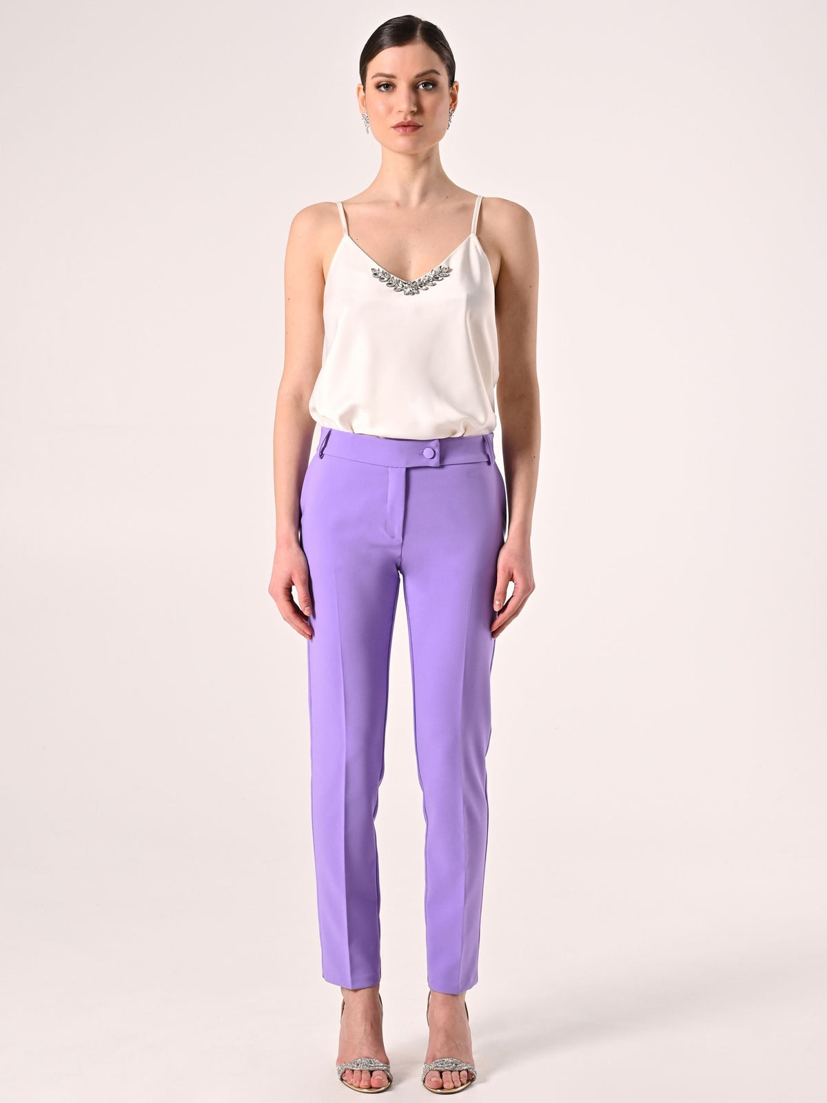 Pantaloni Lilla in Tessuto Tecnico